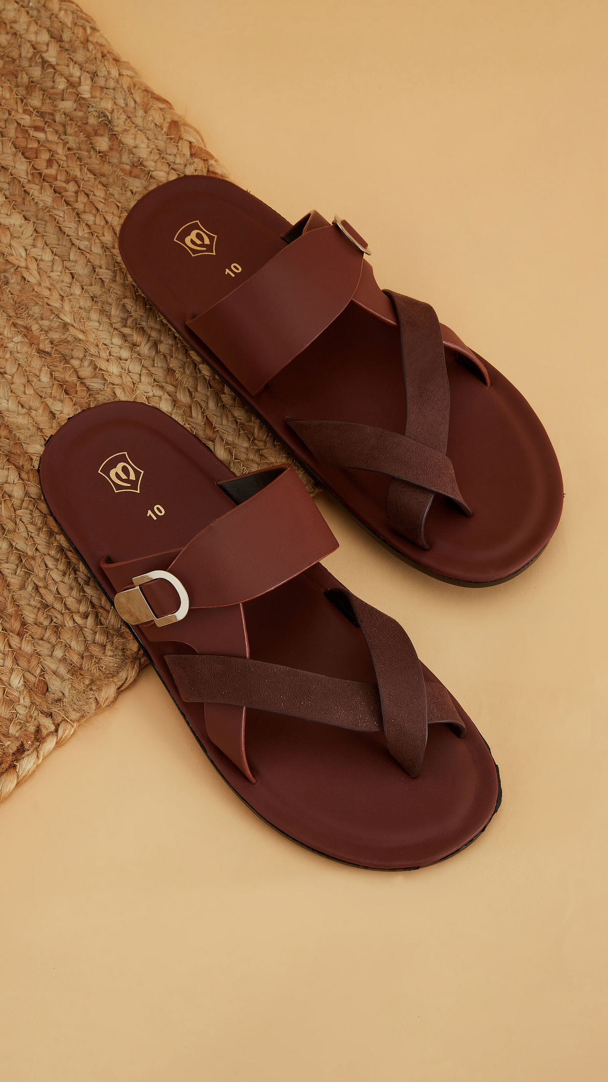 Manyavar Men Dark Brown Men's Sandal