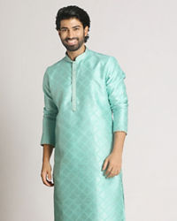 Manyavar Men Aqua Blue Festive Kurta Pajama