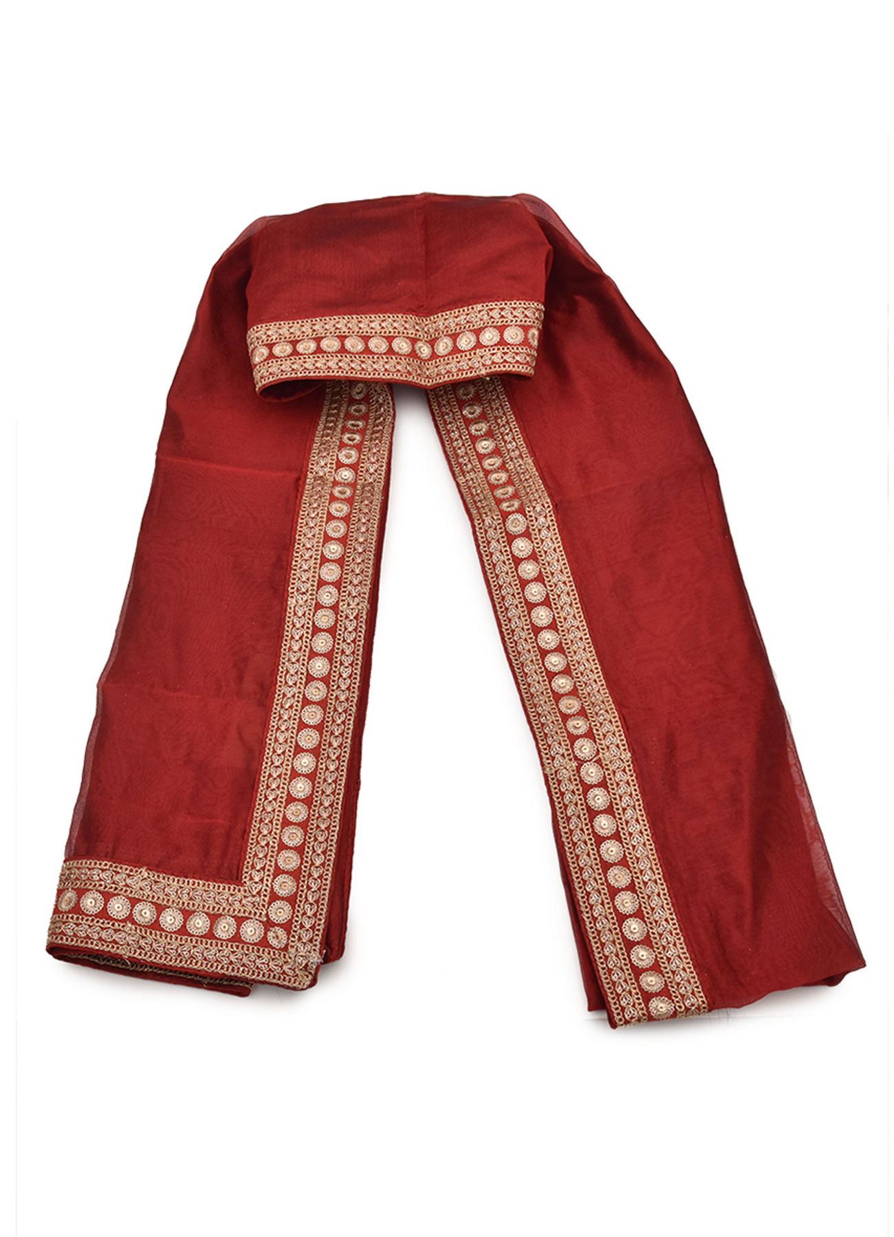 Manyavar Men Bright Maroon Dupatta