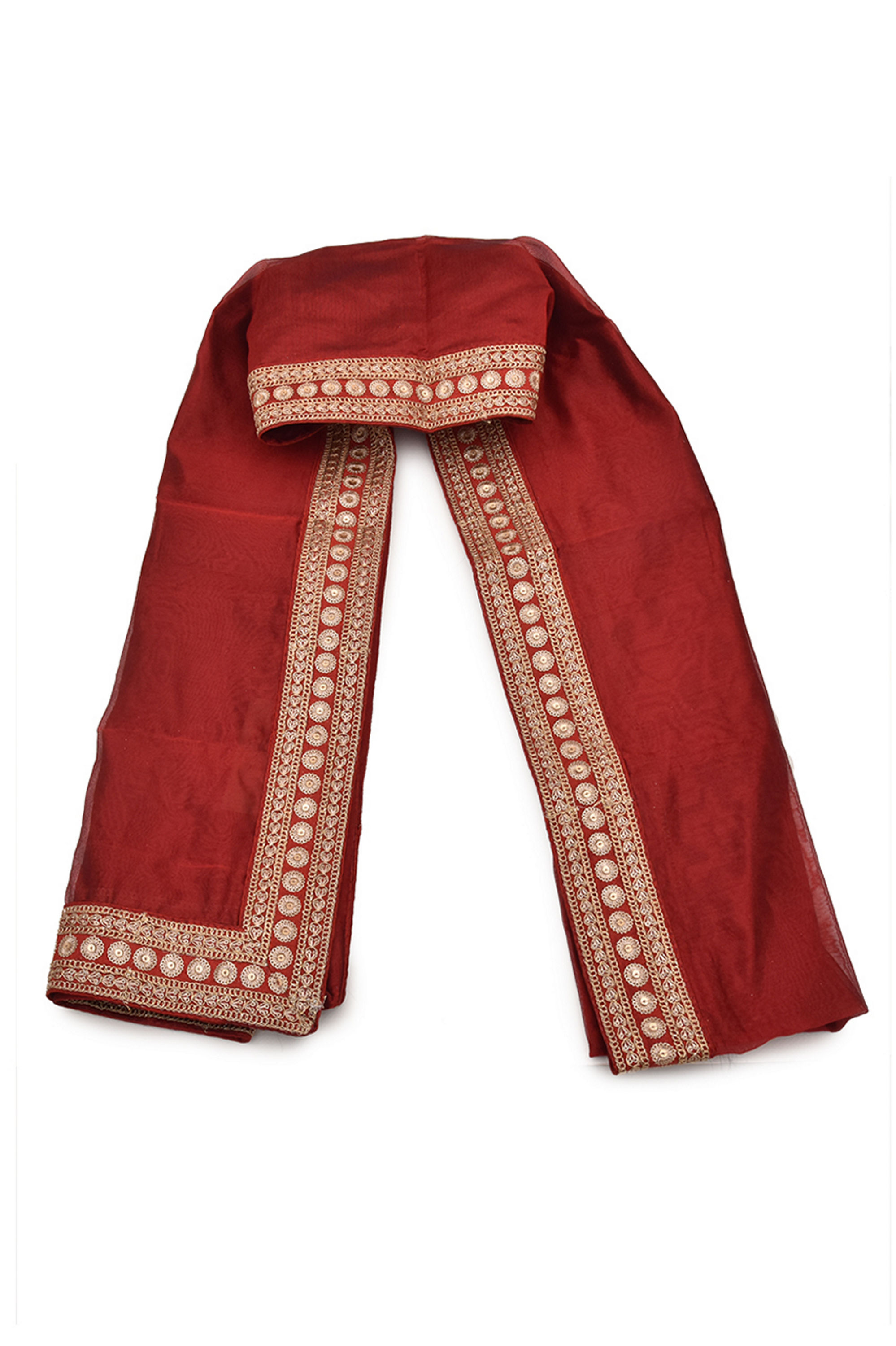 Manyavar Men Bright Maroon Dupatta