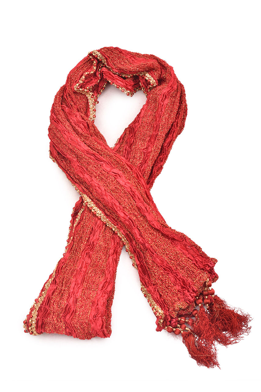 Manyavar Men Elegant Red Dupatta