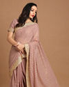 Mohey Women Plush Purple Saree