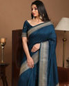 Splendid Blue Saree image number 3