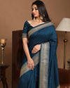 Mohey Women Splendid Blue Saree