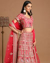 Mohey Women Ravishing Rani Pink Bridal Lehenga