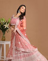 Mohey Women Majestic Pink Bridal Lehenga With Embroidery Work