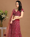 Mohey Women Enchanting Wine Lehenga