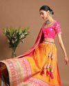 Mohey Women Charming Mustard Yellow Benarasi Lehenga