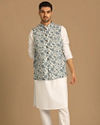 alt message - Manyavar Men Fashionable Light Hued Jacket image number 1