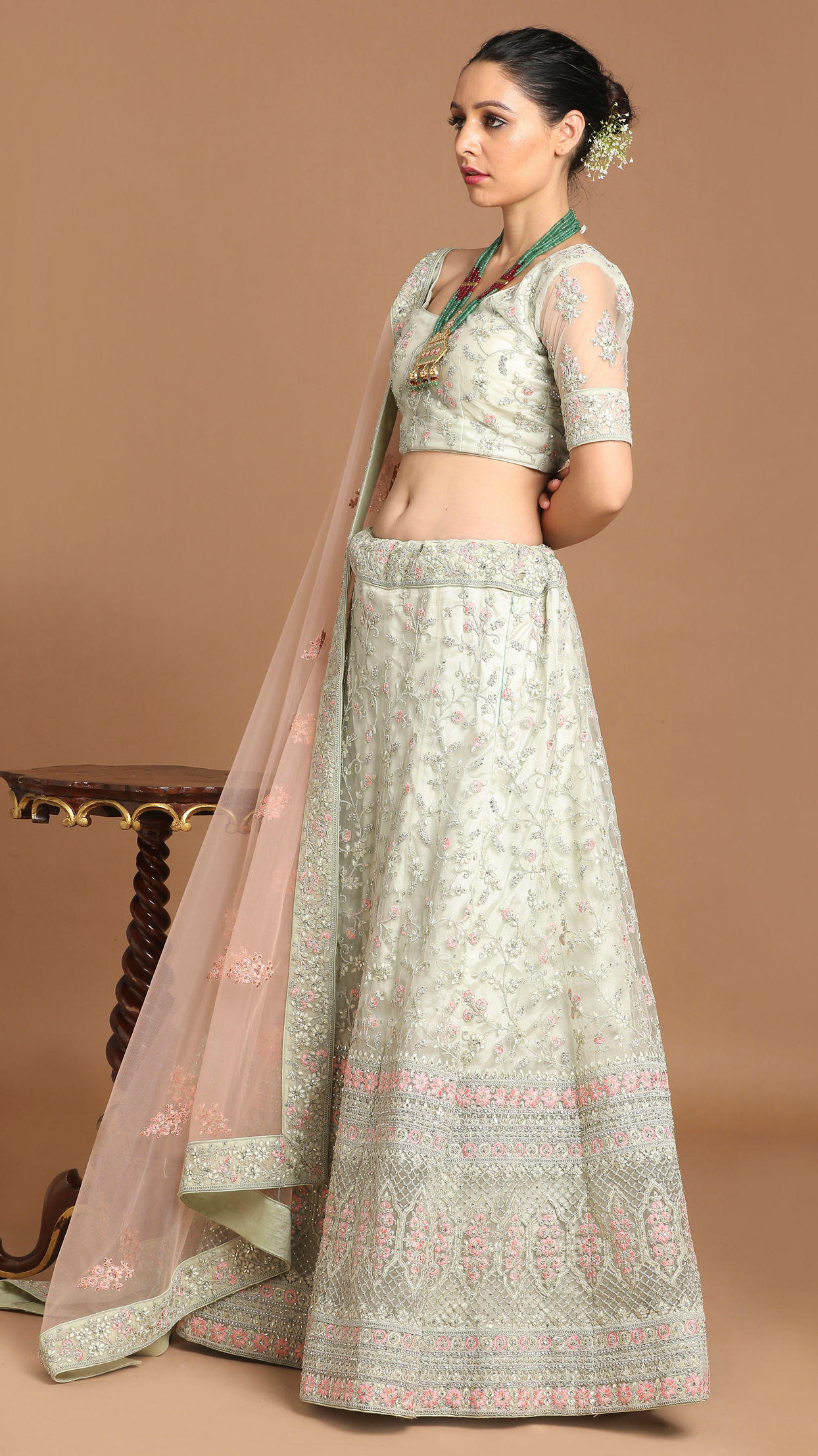 Mohey Women Playful Pista Lehenga