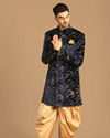 Manyavar Men Modish Blue Indo Western