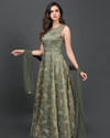 alt message - Mohey Women Gorgeous Green Gown image number 1