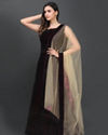 alt message - Mohey Women Statement Maroon Gown image number 1