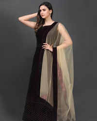 Mohey Women Statement Maroon Gown