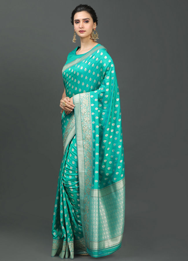 Mohey Women Desirable Dark Green Saree