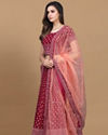 Mohey Women Attractive Wine Color Lehenga