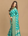 Mohey Women Sensuous Sea Green Saree