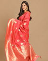 alt message - Mohey Women Pink Weaved Saree image number 4