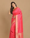 Mohey Women Enchanting Rani Pink Saree