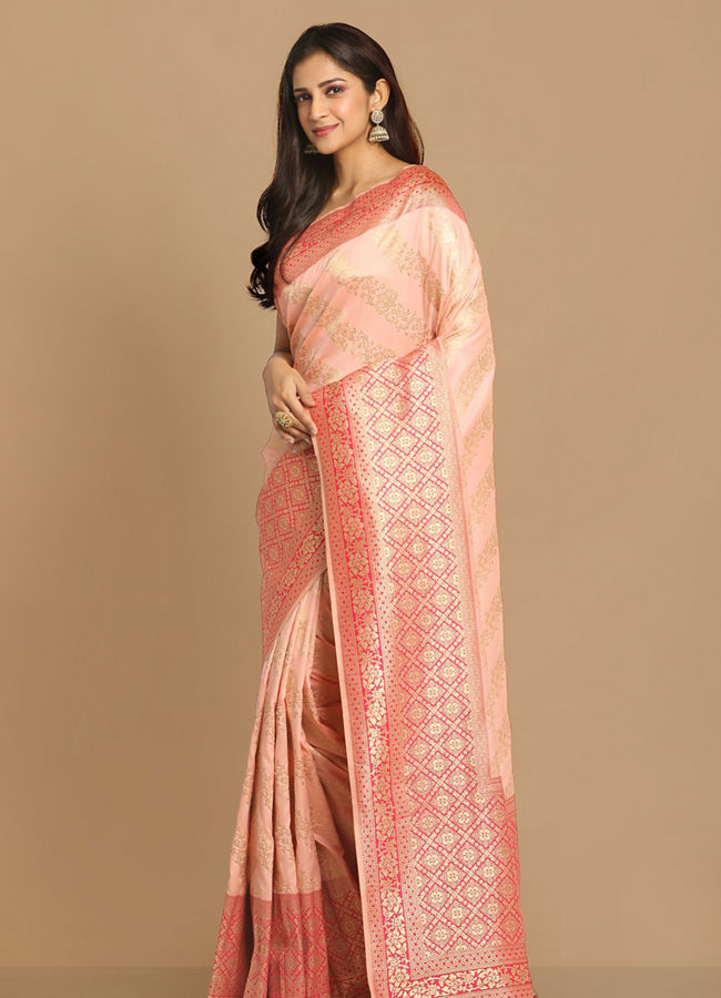 Mohey Women Graceful Light Pink Saree
