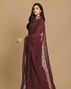 Mohey Women Coveted Wine Saree