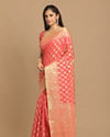 Mohey Women Pink Weaved Saree