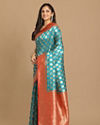Mohey Women Trendy Dark Green Saree