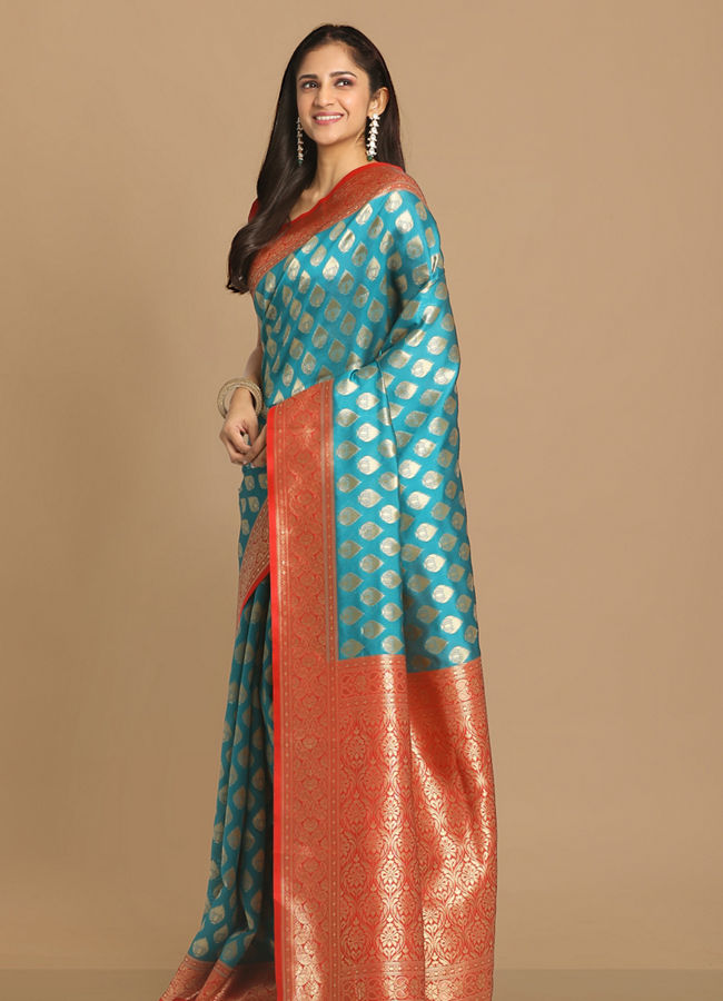 Mohey Women Trendy Dark Green Saree