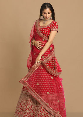 alt message - Mohey Women Traditional Embroidered Lehenga image number 2