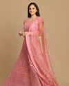 alt message - Mohey Women Beautiful Embroidered Pink Lehenga image number 0