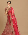 Mohey Women Magnificent Rani Pink Bridal Lehenga
