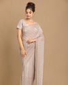Mohey Women Delicate Purple Chiffon Saree