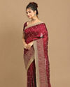 Mohey Women Sensational Wine Saree