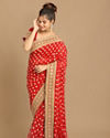 Mohey Women Ravishing Red Saree