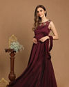 alt message - Mohey Women Impressive Wine Gown image number 2