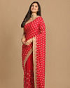 Mohey Women Enigmatic Rani Pink Saree