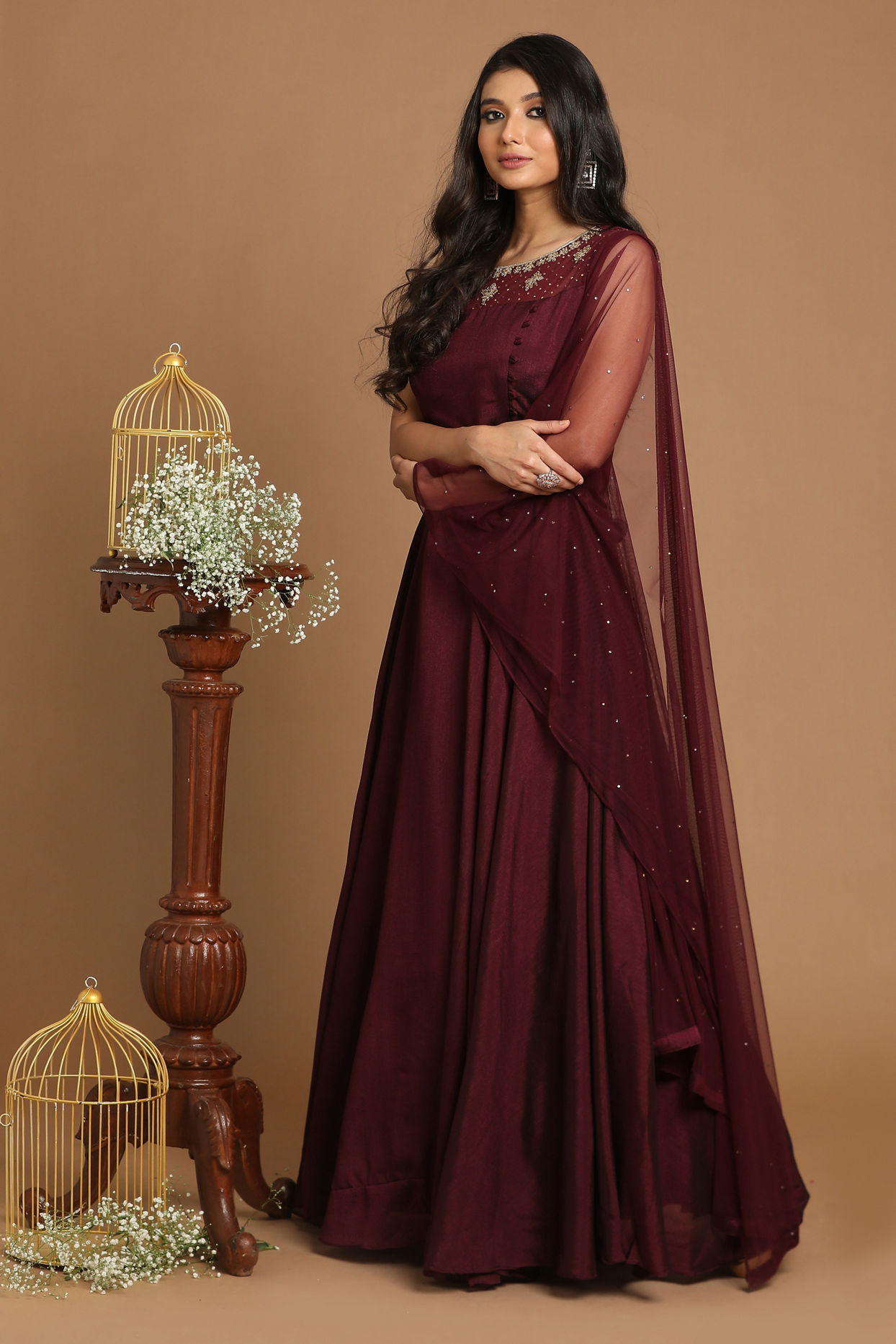 Mohey Women Georgeous Wine Gown