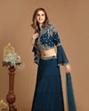 Mohey Women Glamorous Dark Blue Lehenga