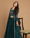 Mohey Women Bottle Green Stitched Suit