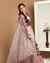 Mohey Women Purple Imperial Patterned Embroidered Bridal Lehenga