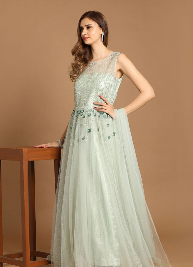 alt message - Mohey Women Perky Pista Gown image number 2