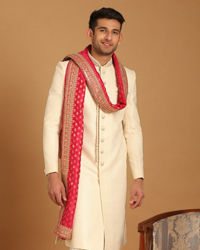 Manyavar Men Charismatic Cream Sherwani