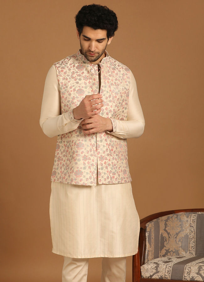 Kurta pajama with jacket manyavar new arrivals