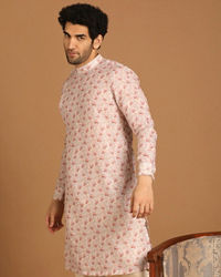 Manyavar Men Biscuit Shade Casual Kurta