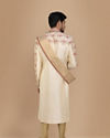 Manyavar Men Glamorous Biscuit Color Sherwani