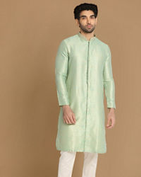 Manyavar Men Subtle Light Green Kurta Pajama