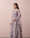 Mohey Women Purple Embellished Gown With Dupatta