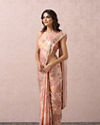Mohey Women Pink Floral Printed Saree