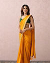 Mustard Yellow Embellished Saree image number 3