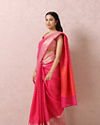 Mohey Women Rani Pink Chanderi Saree